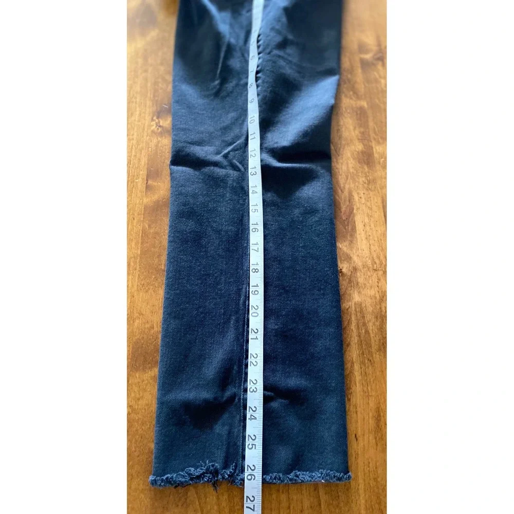 Frank & Eileen CORK Worn Black Raw Hem Straight Leg Jeans Size 32